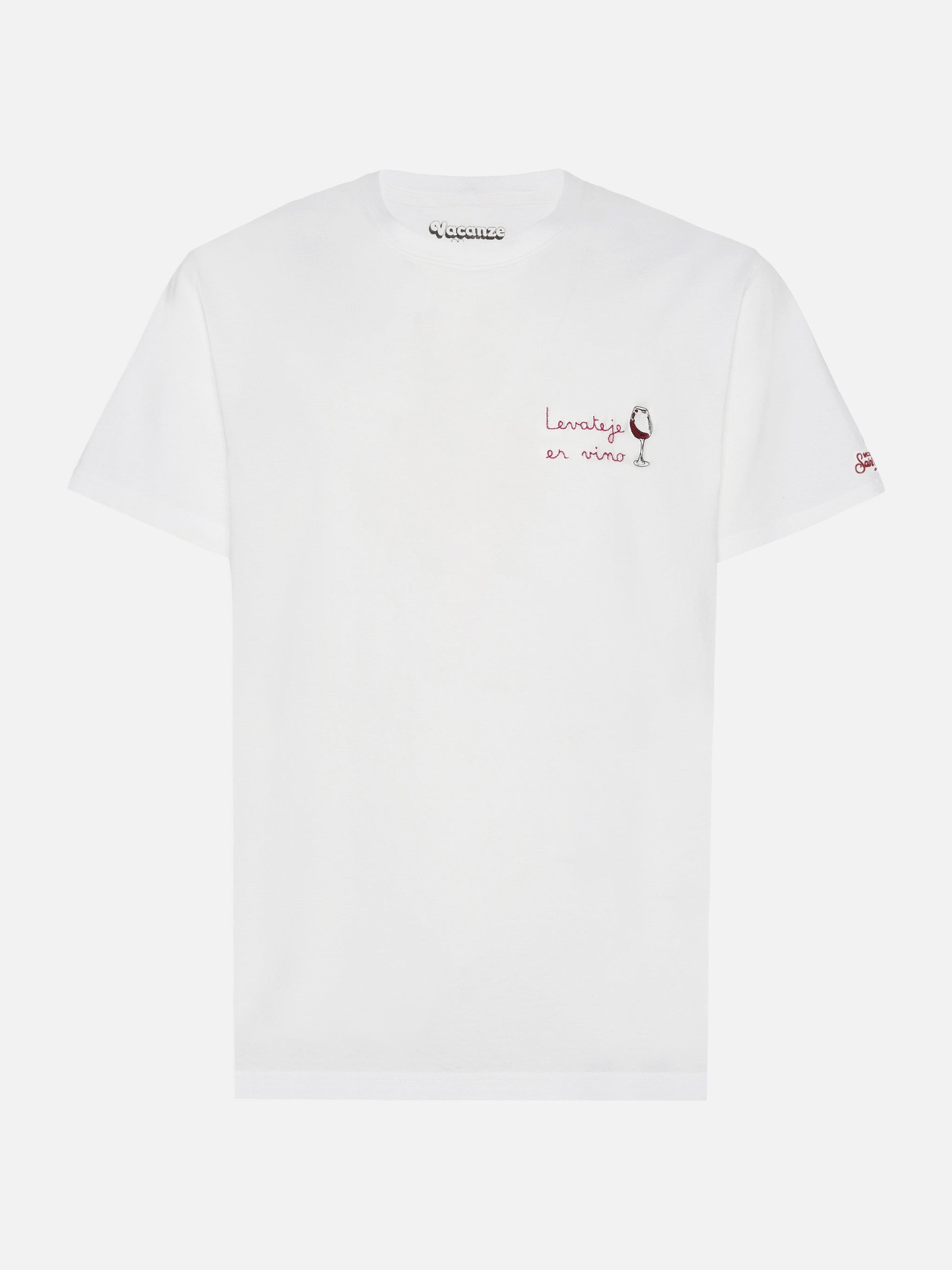 Vinter bomull t-skjorte Arnott Warm med Levateje er vino-broderi | VACANZE DI NATALE SPECIAL EDITION – offisielt produktbilde 4
