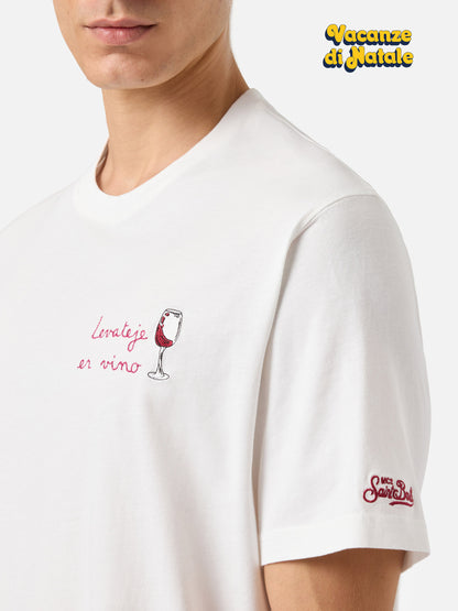Vinter bomull t-skjorte Arnott Warm med Levateje er vino-broderi | VACANZE DI NATALE SPECIAL EDITION – offisielt produktbilde 5