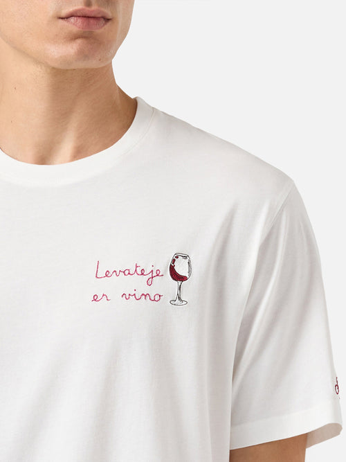 Vinter bomull t-skjorte Arnott Warm med Levateje er vino-broderi | VACANZE DI NATALE SPECIAL EDITION – produktbilde