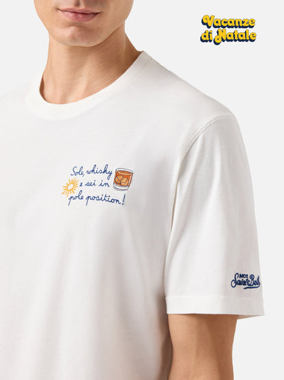 Vinter bomull t-skjorte Arnott Warm with Sole whisky e sei in pole position! embroidery | VACANZE DI NATALE SPECIAL EDITION – offisielt produktbilde 5
