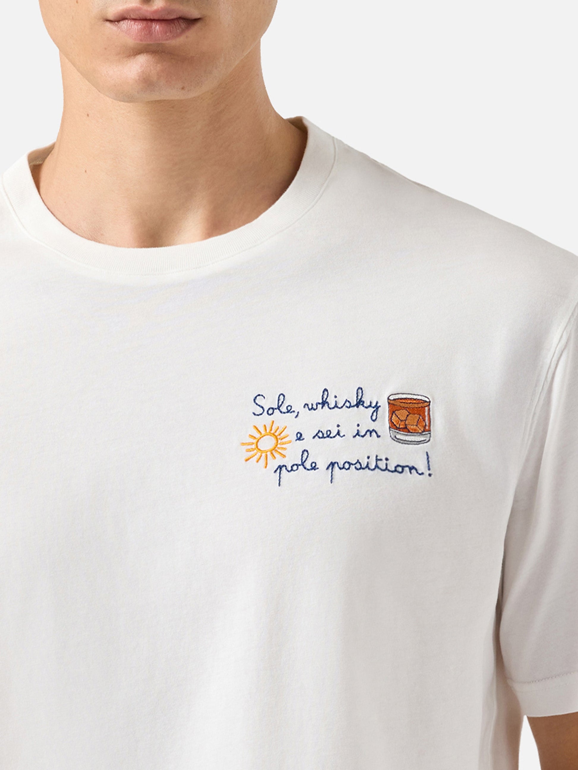 Vinter bomull t-skjorte Arnott Warm with Sole whisky e sei in pole position! embroidery | VACANZE DI NATALE SPECIAL EDITION – produktbilde