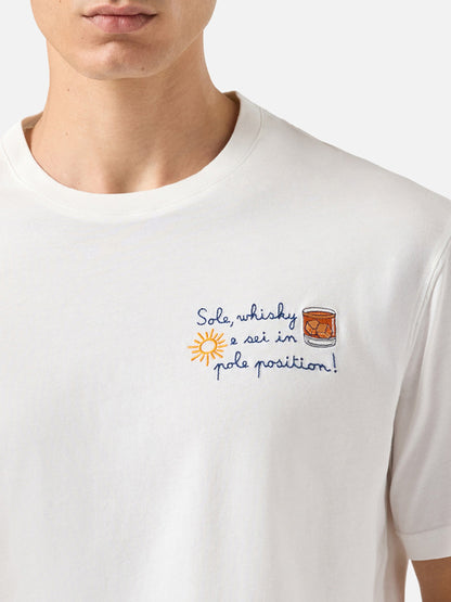 Vinter bomull t-skjorte Arnott Warm with Sole whisky e sei in pole position! embroidery | VACANZE DI NATALE SPECIAL EDITION – produktbilde