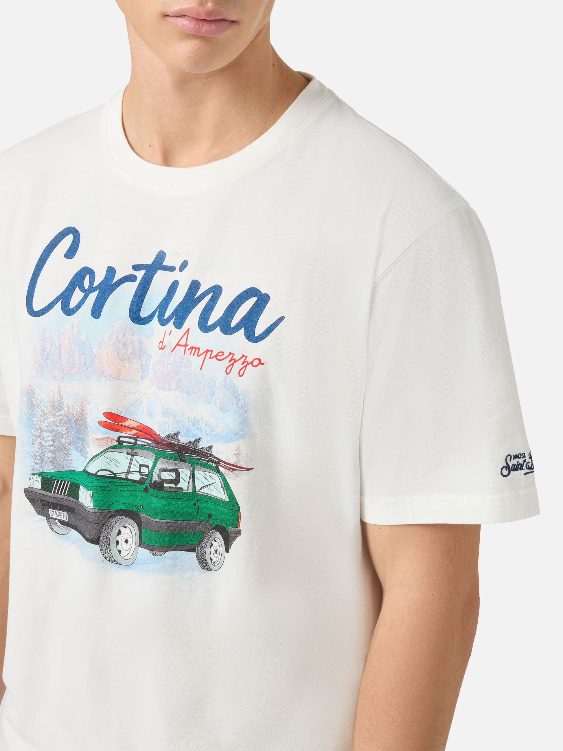Arnott Warm T-skjorte i børstet økologisk bomullsjersey (warm-touch) med Panda Cortina-print – offisielt produktbilde 2