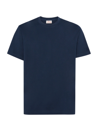 Marineblå bomullsjersey T-skjorte Dover med St. Barth-broderi – produktbilde