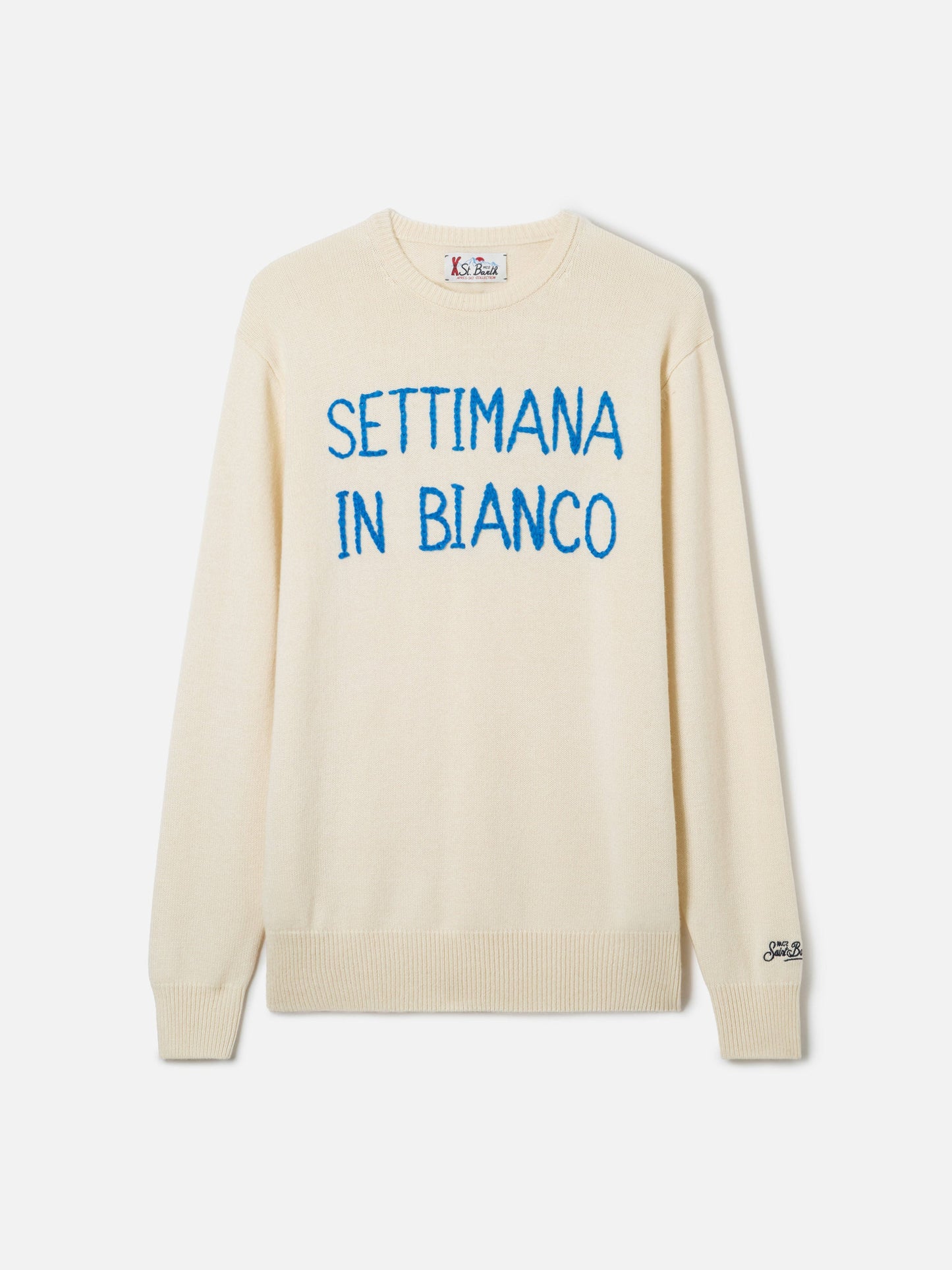 Heron Settimana in bianco brodert genser – offisielt produktbilde 5