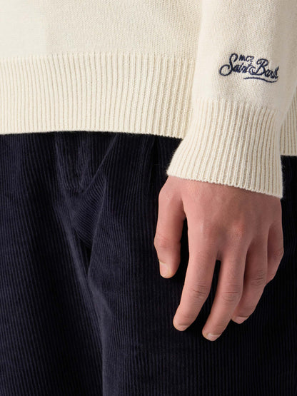 Heron Settimana in bianco brodert genser – offisielt produktbilde 4