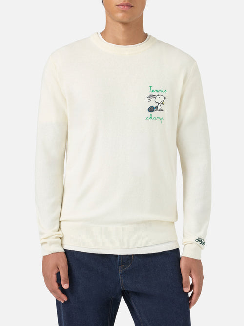 Crewneck-genser Heron med Snoopy tennis champ-broderi | SNOOPY PEANUTS SPECIAL EDITION – produktbilde