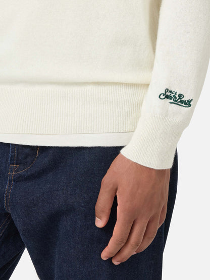 Crewneck-genser Heron med Snoopy tennis champ-broderi | SNOOPY PEANUTS SPECIAL EDITION – offisielt produktbilde 4