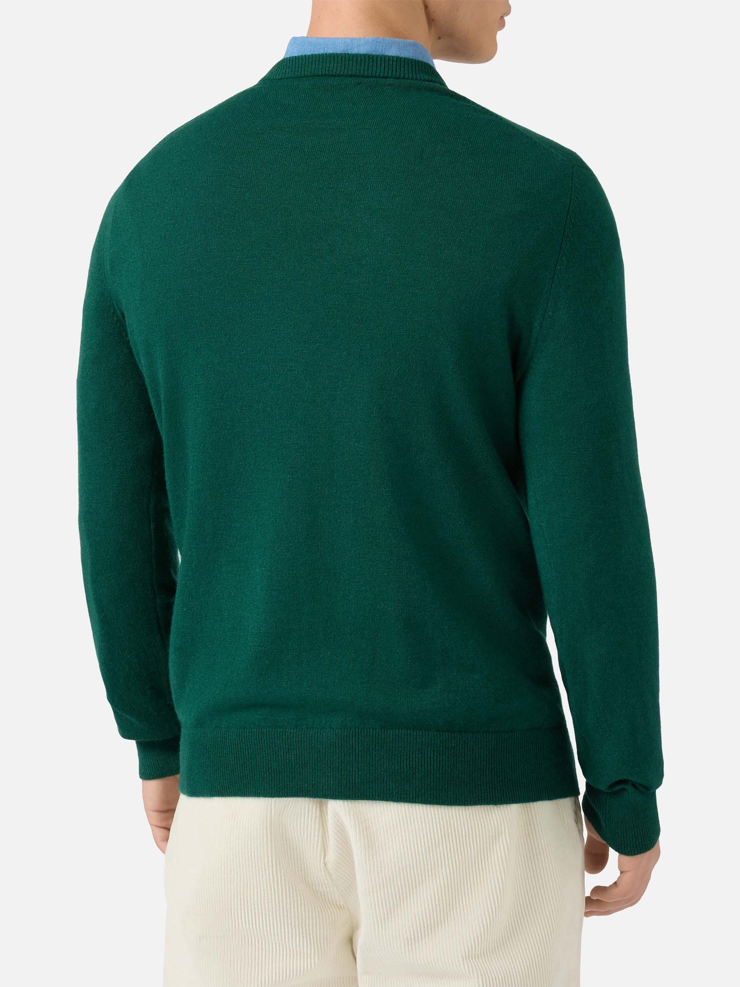 Crewneck-genser Heron Light med "Busy from day to night"-broderi – offisielt produktbilde 4