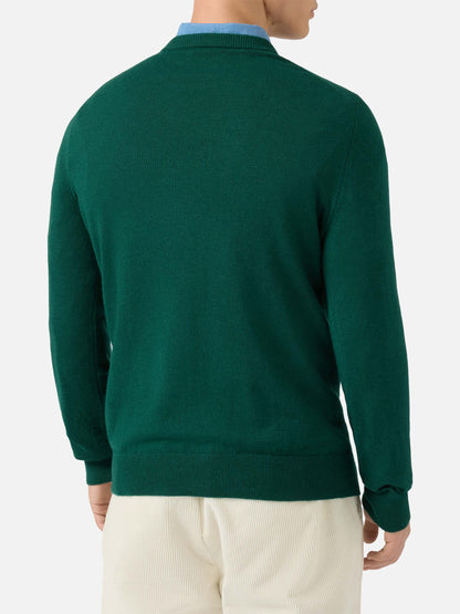 Crewneck-genser Heron Light med "Busy from day to night"-broderi – offisielt produktbilde 4