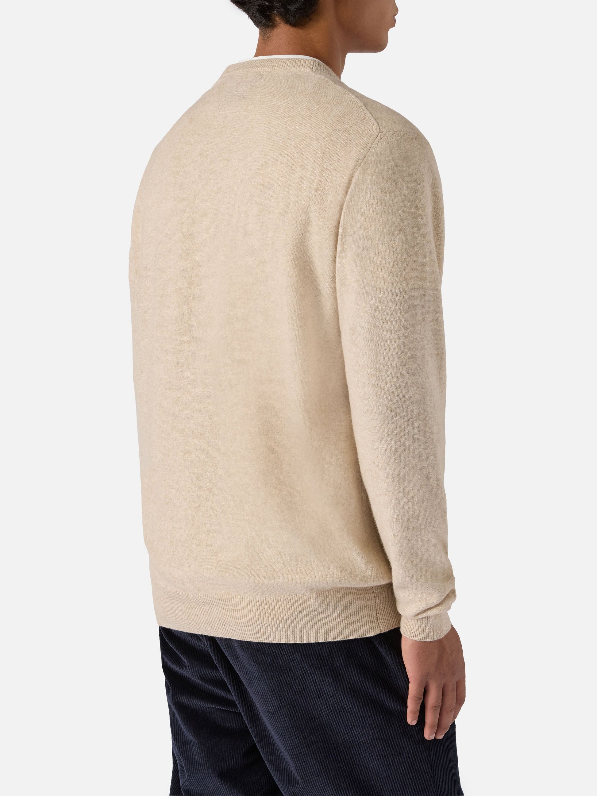 Crewneck-genser Heron Light med broderi '19 gradi. Praticamente Marocco in primavera!' | YUPPIES SPECIAL EDITION – offisielt produktbilde 4