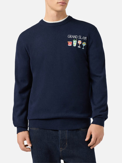 Crewneck-genser Heron Light med Grand Slam-broderi – offisielt produktbilde 2