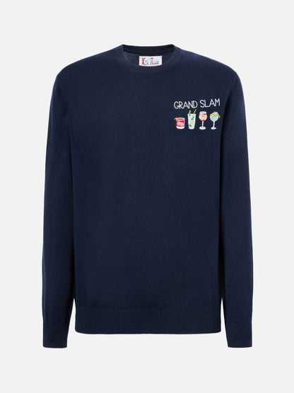 Crewneck-genser Heron Light med Grand Slam-broderi – offisielt produktbilde 5