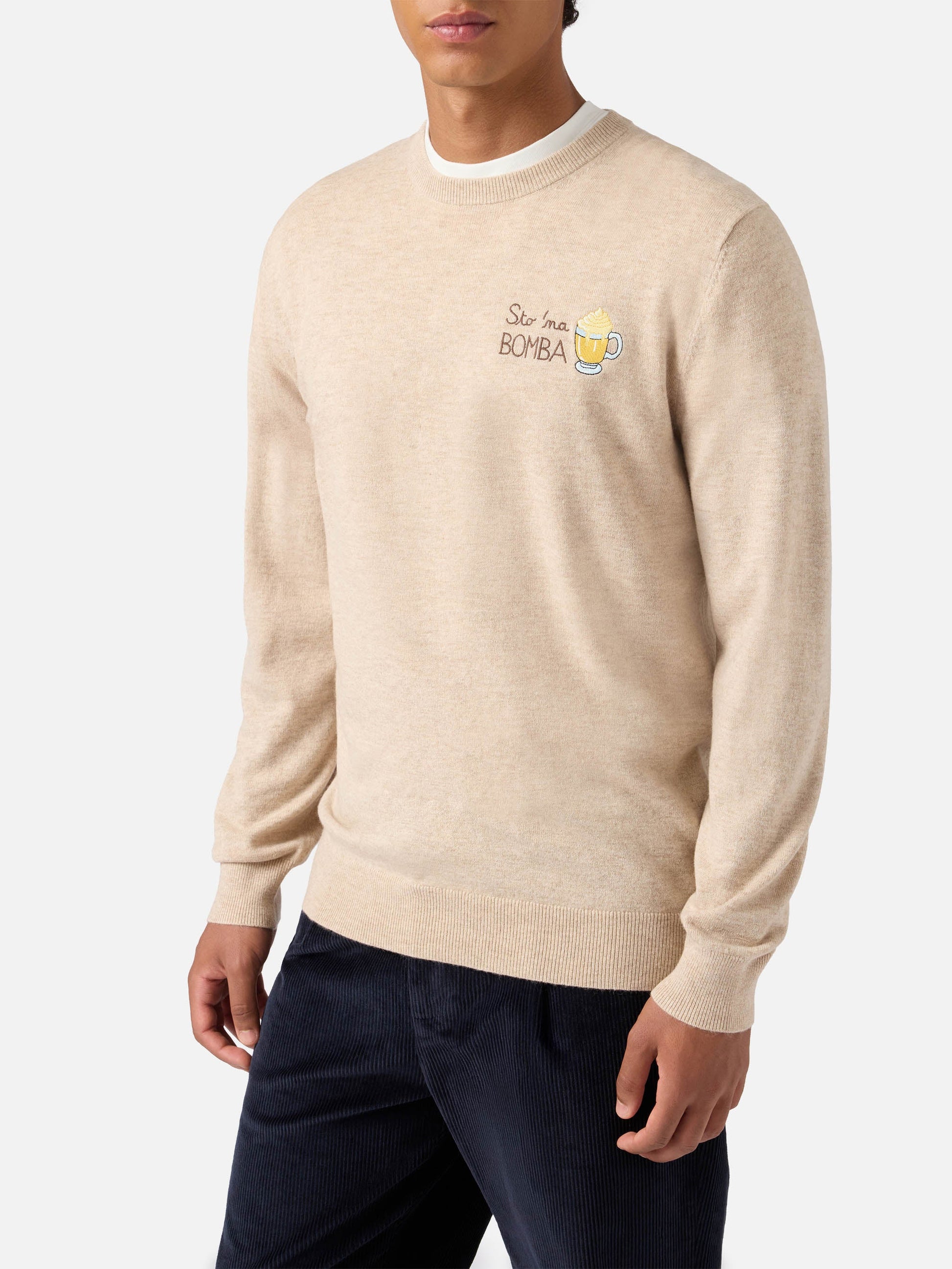Crewneck-genser Heron Light med Sto na bomba-broderi – offisielt produktbilde 2