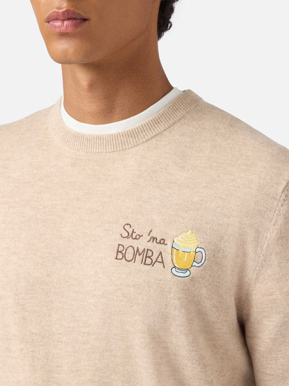 Crewneck-genser Heron Light med Sto na bomba-broderi – produktbilde