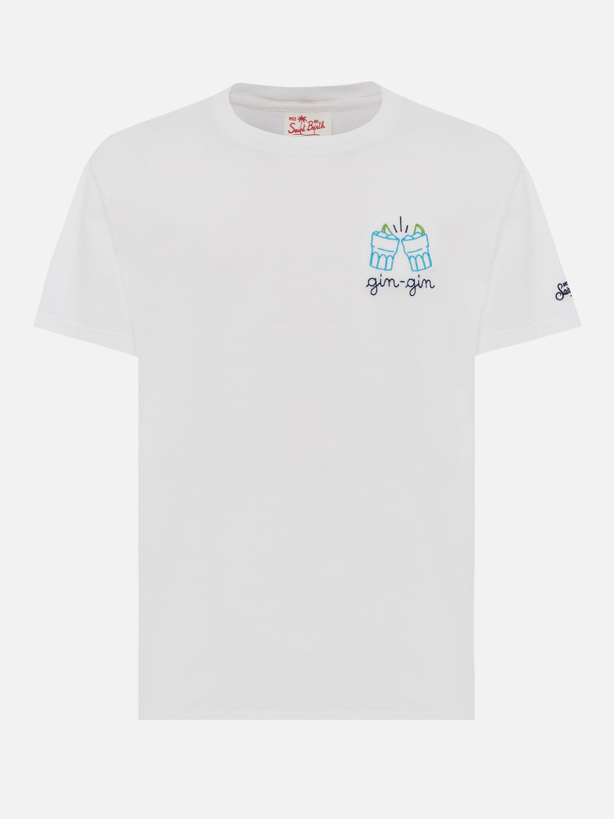 T-skjorte i bomullsjersey Classic Fit Portofino med Gin Gin-broderi | INSULTI LUMINOSI SPECIAL EDITION – offisielt produktbilde 4