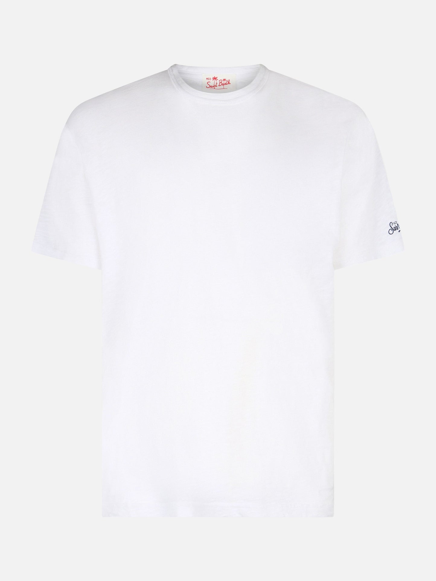 President t-skjorte i flamed cotton, hvit ensfarget – offisielt produktbilde 5
