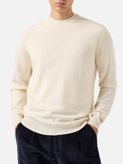 Regent 100% LAMBSWOOL genser i hvit – produktbilde