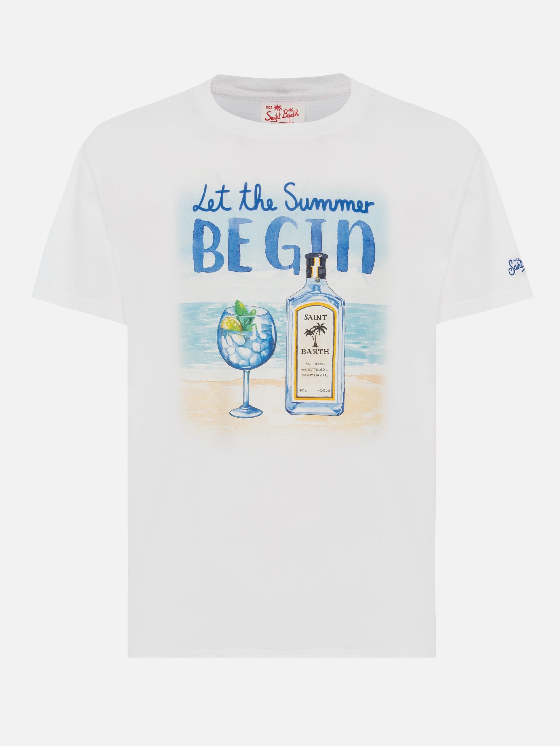 T-skjorte med Let the summer be gin-print – produktbilde