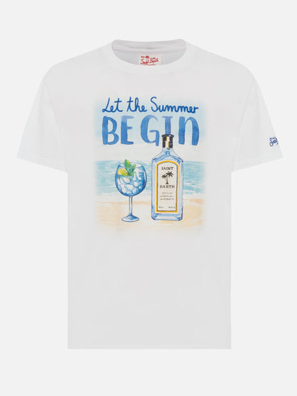 T-skjorte med Let the summer be gin-print – produktbilde