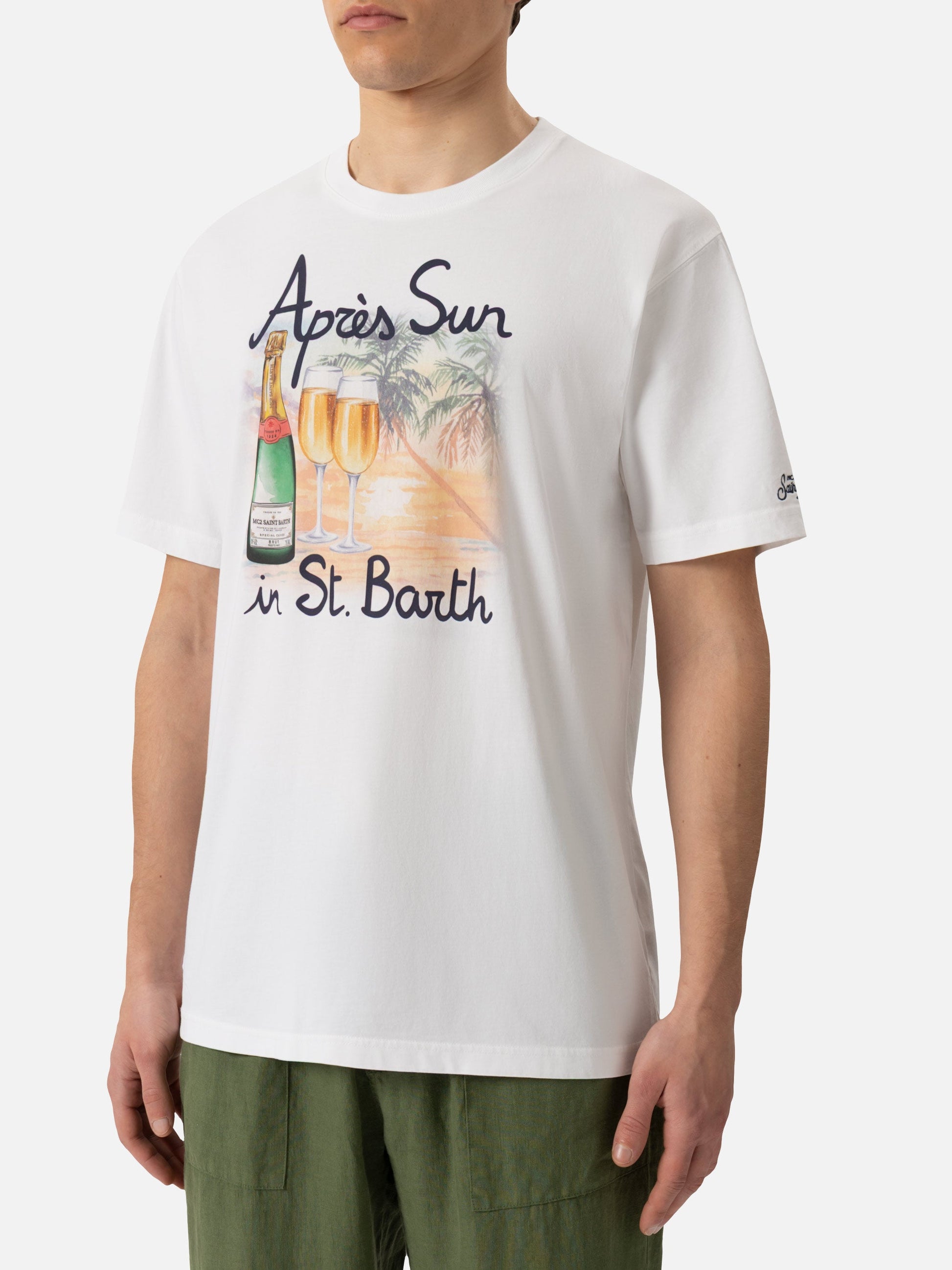 T-skjorte med Après Sun in St. Barth-print – offisielt produktbilde 3