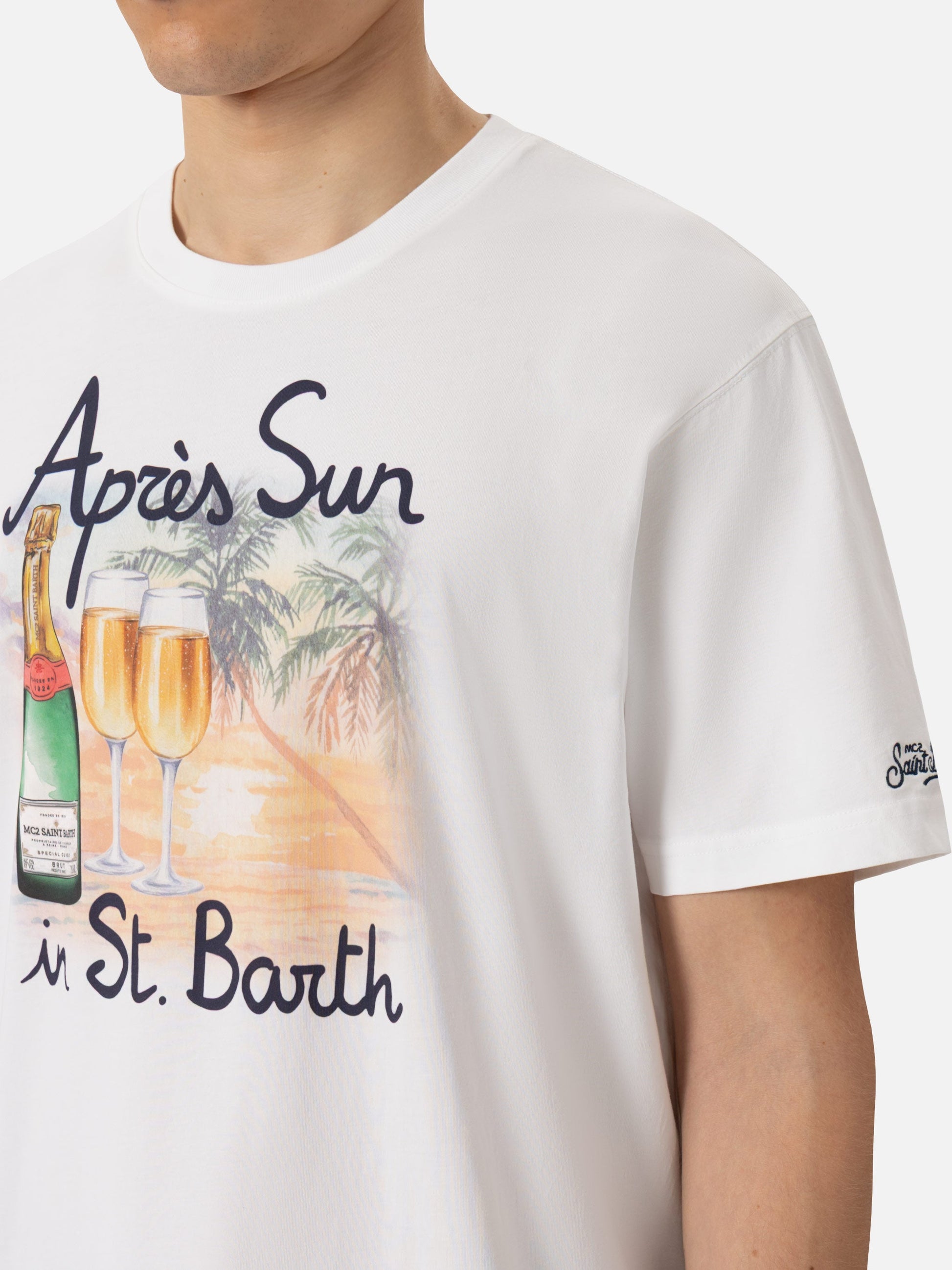 T-skjorte med Après Sun in St. Barth-print – offisielt produktbilde 2