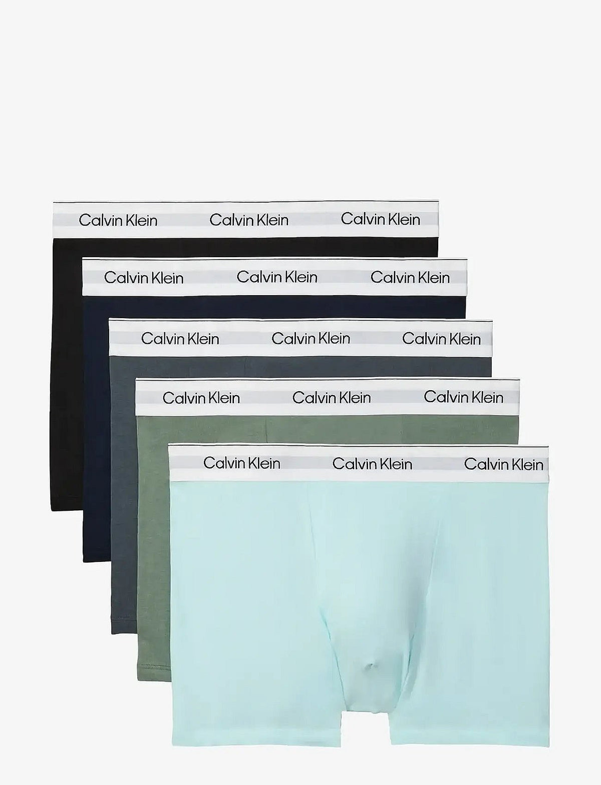 Calvin Klein RELAXED FIT TRUNK 5PK herreunderbukser, 5-PACK i svart SHORELINE SEA SPRAY NIAGARA M