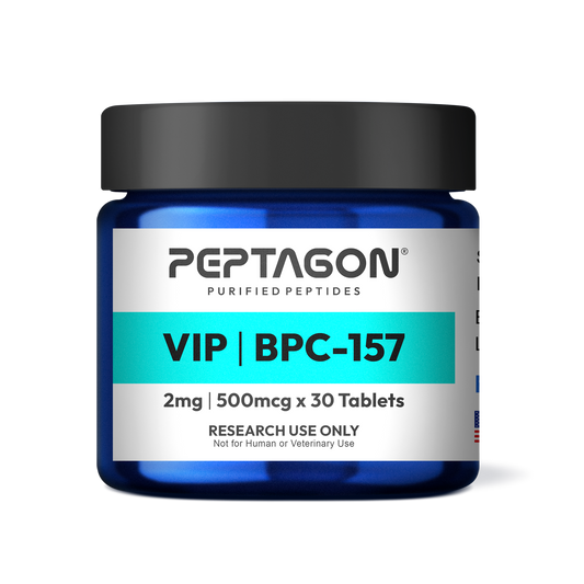 Peptagon VIP + BPC-157 Research Tablets – 2mg / 500mcg – 30 Count