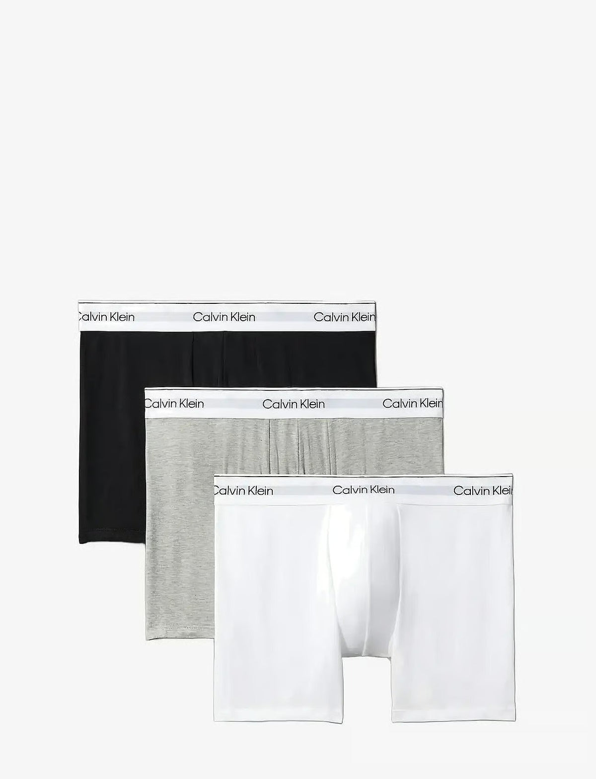 Calvin Klein BOXER BRIEF 3PK herreunderbukser, 3-PACK i grå HEATHER hvit svart