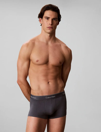 Calvin Klein LOW RISE TRUNK 7PK herreunderbukser, 7-pack i svart svart SHORELINE TURBULENCE MI
