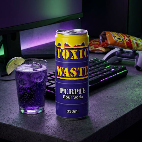 Toxic Waste Soda Purple 24 x 33 cl storpakke