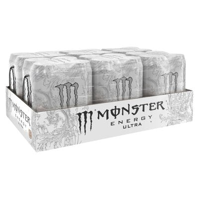 Monster Ultra White 24 x 500 ml – full kartong med 24 bokser à 500 ml