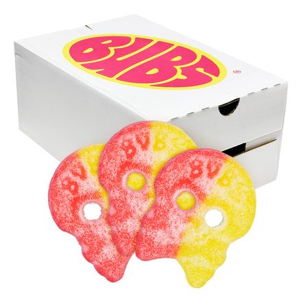 BUBS Lemon Raspberry Skalle storpakke, 3,2 kg