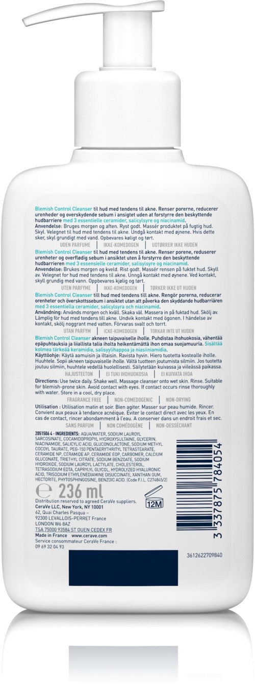 CeraVe Blemish Control Cleanser 236 ml fra CeraVe – offisielt produktbilde 3