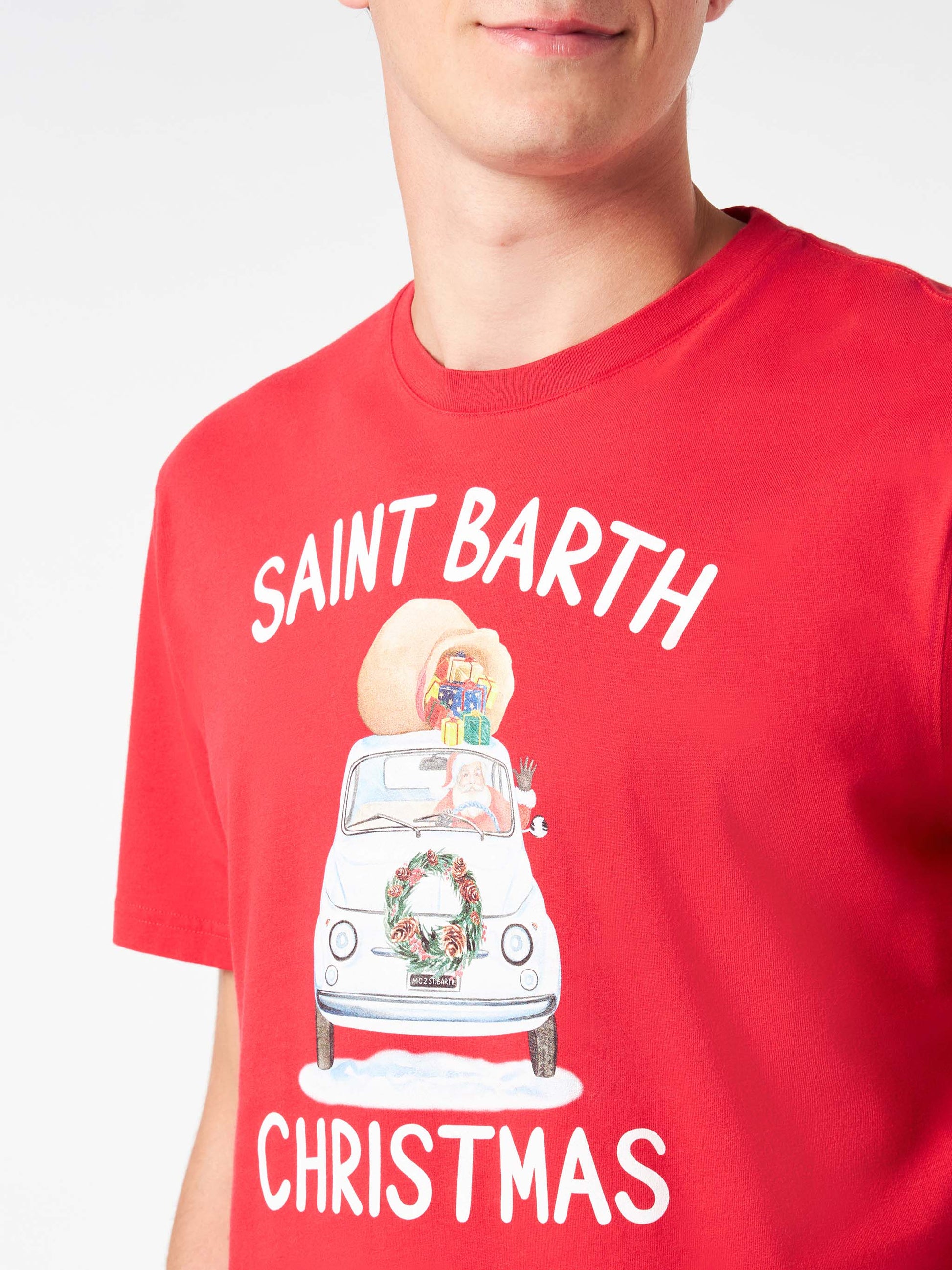 Arnott rød St. Barth Christmas t-skjorte – offisielt produktbilde 2