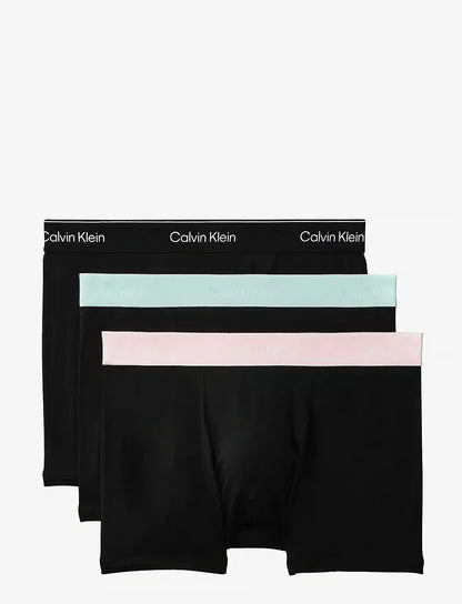 Calvin Klein RELAXED FIT TRUNK 3PK herreunderbukser, 3-PACK i svart W svart WB svart W FEEL THE