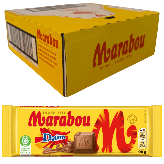 Marabou Daim 24 X 90 G 24 x 90.0 g storpakke