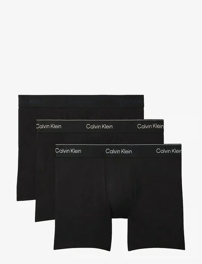 Calvin Klein BOXER BRIEF 3PK herreunderbukser, 3-PACK i svart W HEAVENLY IRIS LOGO svart W