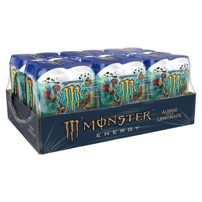 Monster Aussie Lemonade 24 x 500 ml – full kartong med 24 bokser à 500 ml