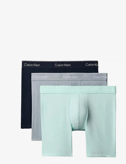 Calvin Klein BOXER BRIEF 3PK herreunderbukser, 3-PACK i SHORELINE W DTM WB MISTY grå W
