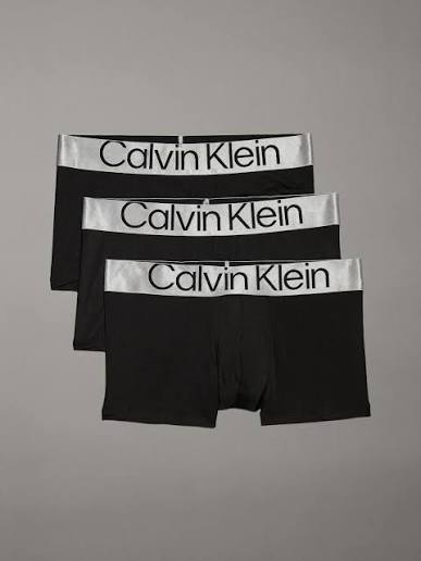 Calvin Klein Steel Cotton 3-Pack Low Rise Trunk - Black
