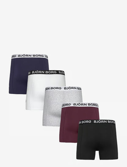 Björn Borg COTTON STRETCH BOXER 5p herreunderbukser, 5-pack