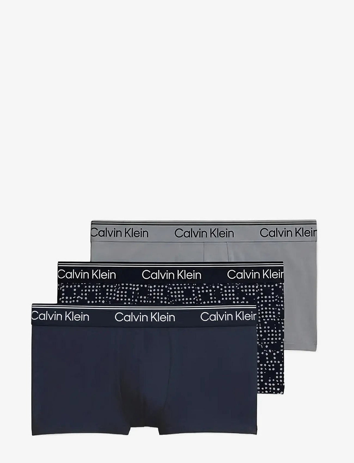 Calvin Klein LOW RISE TRUNK 3PK herreunderbukser, 3-PACK i SHORELINE CUT CIRCLES SHORELINE MIS