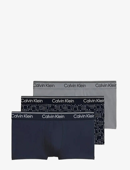 Calvin Klein LOW RISE TRUNK 3PK herreunderbukser, 3-PACK i SHORELINE CUT CIRCLES SHORELINE MIS