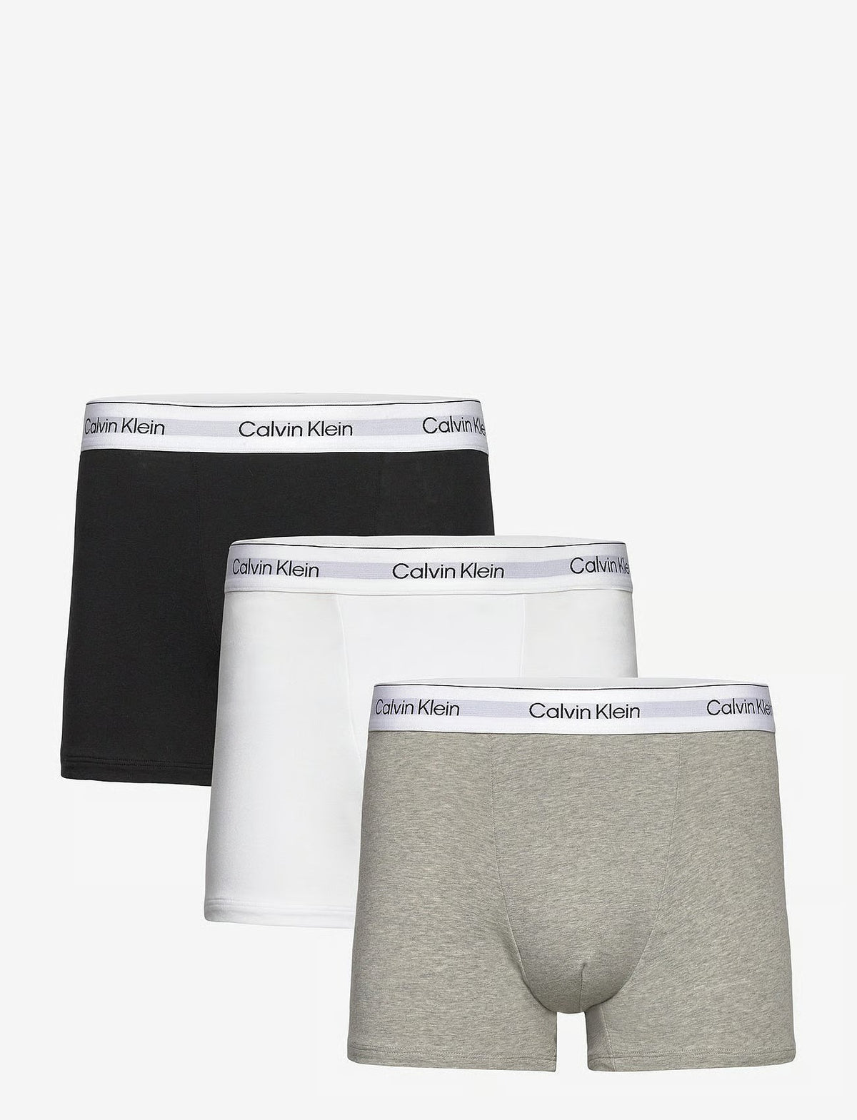 Calvin Klein RELAXED FIT TRUNK 3PK herreunderbukser, 3-PACK i grå HEATHER hvit svart