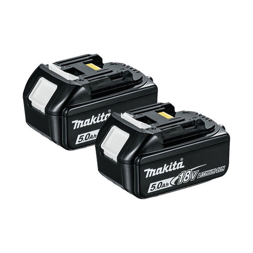 2x Makita BL1850B 18V 5,0Ah LXT Li‑ion batteri – 2‑pakning