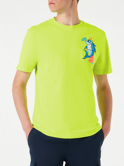 Portofino fluo yellow bomull Crypto shark t-skjorte | Special Edition – offisielt produktbilde 4
