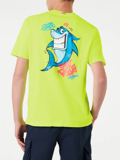 Portofino fluo yellow bomull Crypto shark t-skjorte | Special Edition – offisielt produktbilde 3