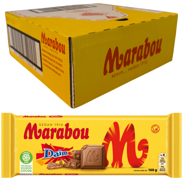 Marabou Daim 15 X 160 G 15 x 160.0 g storpakke