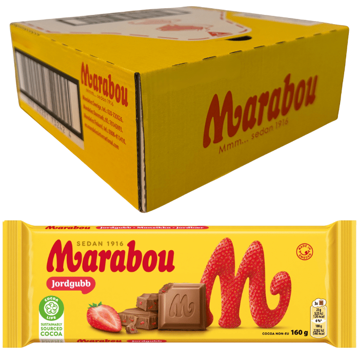 Marabou Jordbær 15 X 160 G 15 x 160.0 g storpakke